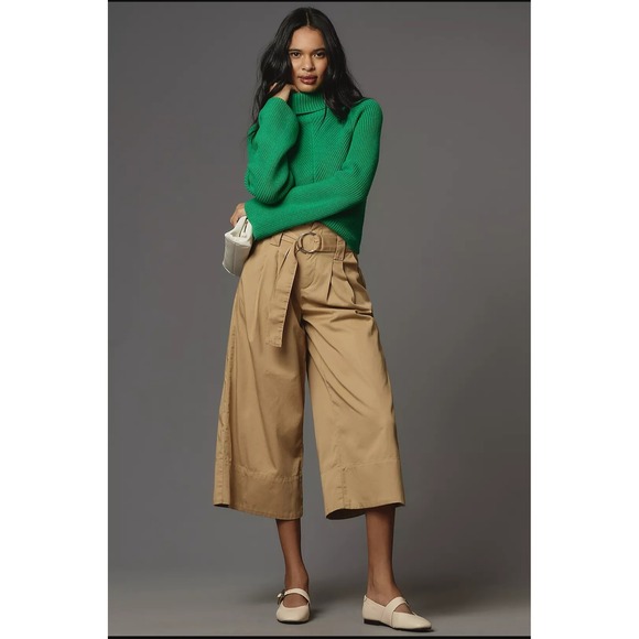 Maeve by Anthropologie Pants - New Maeve Anthropologie Pants 6 Wide Leg Cropped High Rise Paperbag Culottes NWT